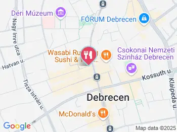 Gara Cukrászda Piac utca Debrecen a térképen