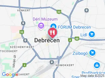 Hajdúsági Étterem Debrecen a térképen