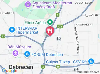 Hüse Vendéglő Debrecen a térképen