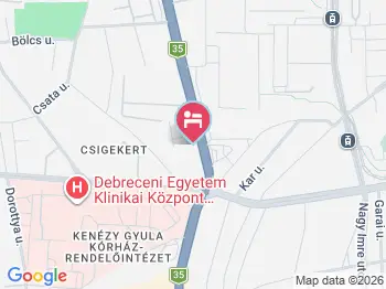 Inter Hotel Debrecen a térképen