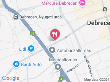 Jackson's Fried Chicken Debrecen a térképen