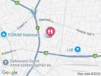 Jalla Étterem Debrecen a térképen
