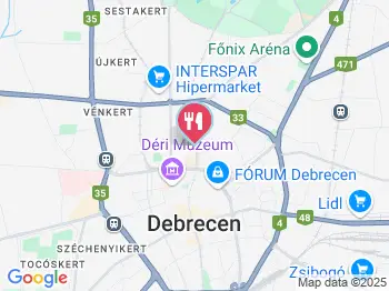 Kashmir Indiai Étterem Debrecen a térképen