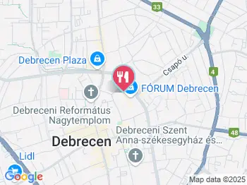 Kentucky Fried Chicken Debrecen a térképen