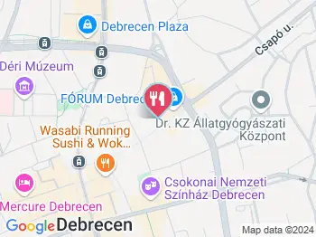 Kerekes Pékség Debrecen a térképen