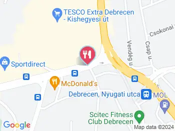 KFC Debrecen - Kishegyesi út Debrecen a térképen