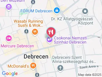 Kismandula Cukrászda Debrecen a térképen