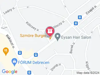 Kölcsey Központ Debrecen a térképen