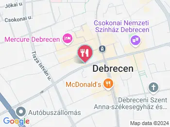 Kolor Bár Debrecen a térképen