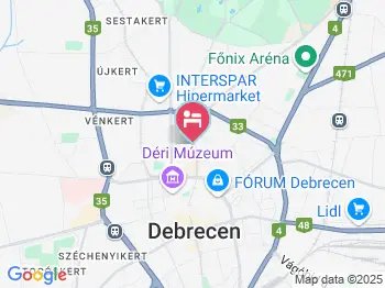 Korona Panzió Debrecen a térképen