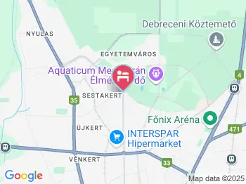 Kossuth Kollégiumok Debrecen a térképen