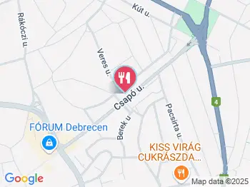 Lipóti Pékség - Csapó utca Debrecen a térképen