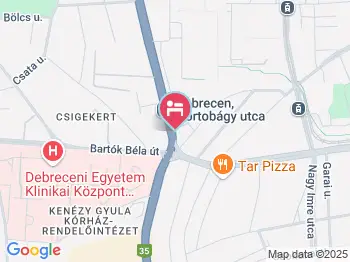 Malom Hotel Debrecen a térképen