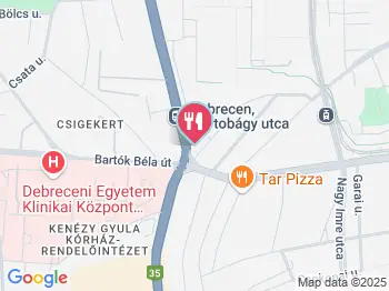 Malom Hotel étterme Debrecen a térképen