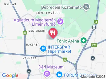 Acopark Panzió étterme Debrecen a térképen