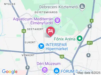 Nádix Panzió Debrecen a térképen