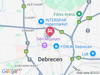 Némethy Panzió Debrecen a térképen