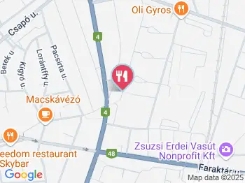 Oli Gyros Debrecen a térképen