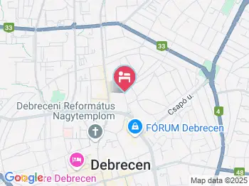 Rákóczi Panzió Debrecen a térképen