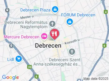 Royal Rétesbolt Debrecen a térképen