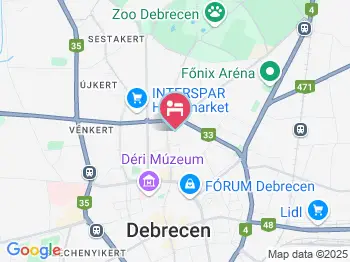 Rózsa Panzió Debrecen a térképen