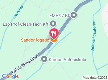 Sándor Vendéglő Debrecen a térképen