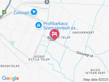 Sárga Csikó Vendégház Debrecen a térképen