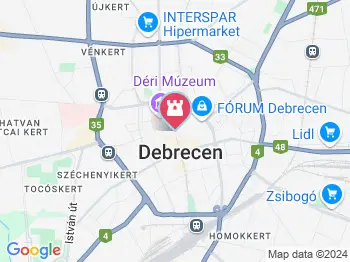 Szabó Magda szobra Debrecen a térképen