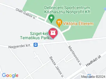 Sziget-kék Tematikus Park Debrecen a térképen