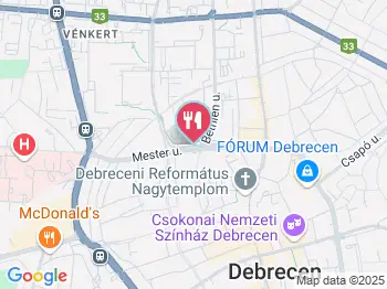 Tommys hill Debrecen a térképen