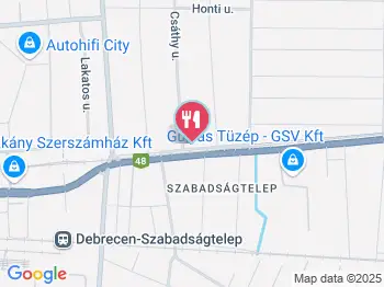 Víg Molnár Vendéglő Debrecen a térképen