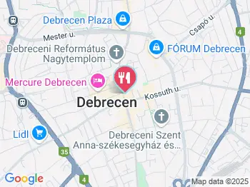 Yummy Debrecen a térképen