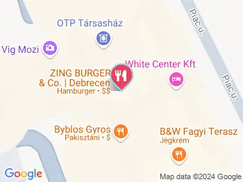 Zing Burger - Debrecen Debrecen a térképen