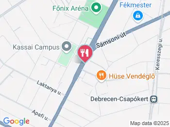 Zöldfa Vendéglő Debrecen a térképen