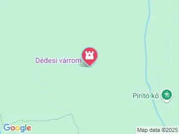 Dédesi várrom Dédestapolcsány a térképen