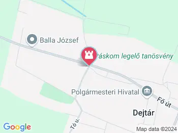 Lourdes-i kápolna Dejtár a térképen