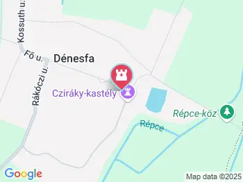 Cziráky kastély Dénesfa a térképen