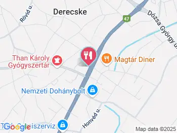 Beki pékség Derecske a térképen