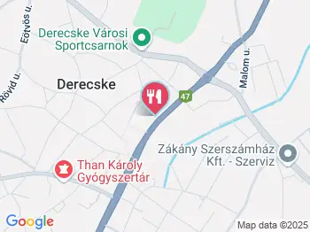 Olasz Fagylaltozó Derecske a térképen