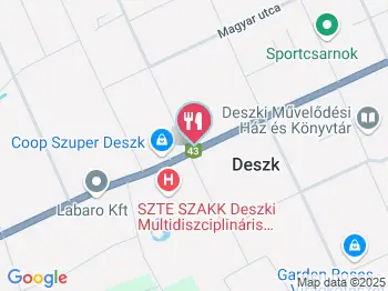 Favorit Pékség Deszk a térképen