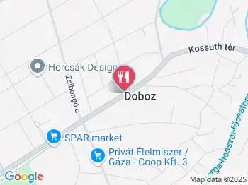 Gumihangya Doboz a térképen