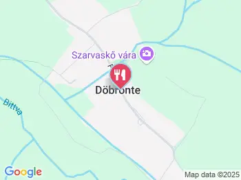 Szarvaskő Csárda Döbrönte a térképen