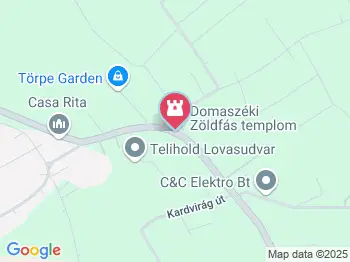 Domaszéki Zöldfás templom Domaszék a térképen