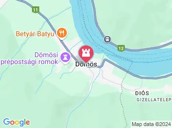 Árpádvár Dömös a térképen