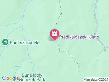 Prédikálószéki-kilátó Dömös a térképen