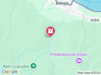 Rám-szakadék Dömös a térképen