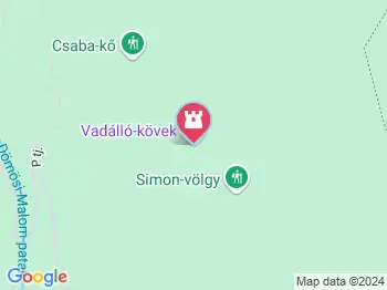 Vadálló-kövek Dömös a térképen