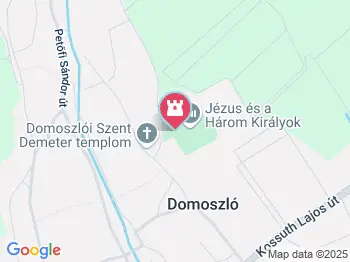 A két világháború hőseinek emlékműve Domoszló a térképen