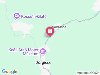 Kű-völgy sziklaformáció Dörgicse a térképen