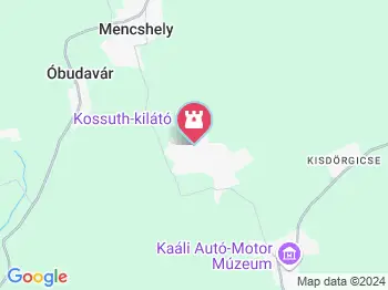 Vulkán tanösvény Dörgicse a térképen